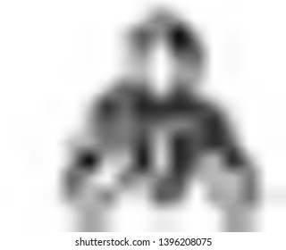 Businessman working character with sapce of text vector flat line art design.