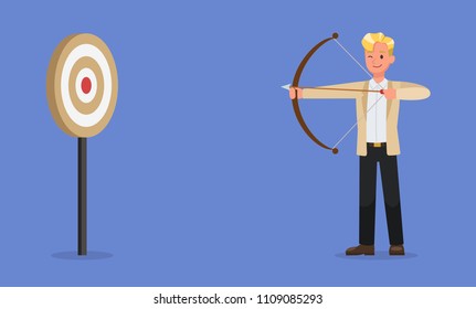 Businessman working character vector design