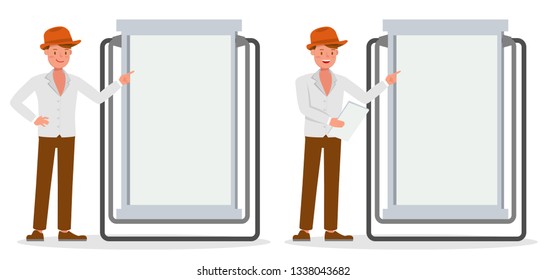 Businessman working character vector design 
