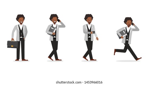 Businessman working character vector design