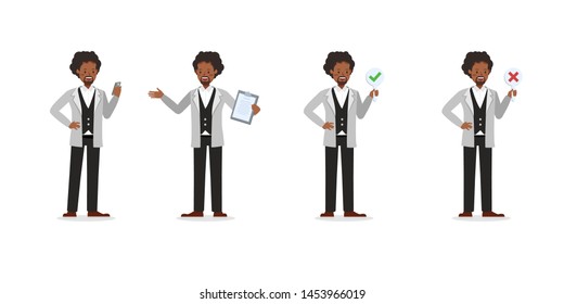 Businessman working character vector design