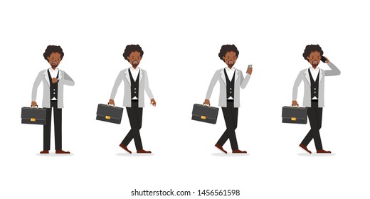 Businessman working character vector design