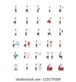 
Businessman Working Characters Illustrations
