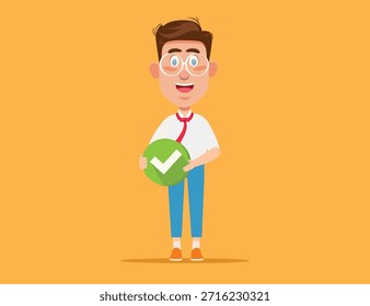 Empresário E Ilustrador De Conceito De Trabalho