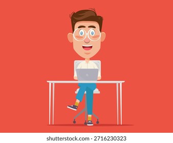 Empresário E Ilustrador De Conceito De Trabalho