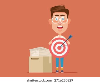 Empresário E Ilustrador De Conceito De Trabalho