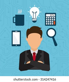 businessman working design, vector illustration eps10 graphic 