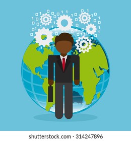 businessman working design, vector illustration eps10 graphic 