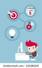 businessman working with idea