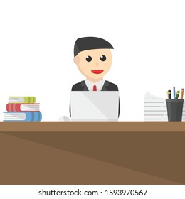 businessman working with laptop design
