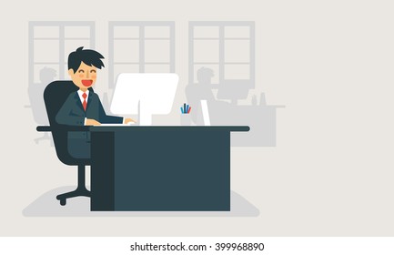 Businessman working in the office.