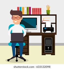 businessman working in the office