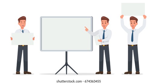 businessman working in office character vector design.