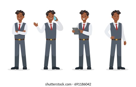 businessman working in office character vector design