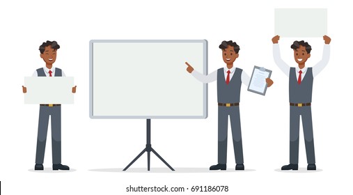 businessman working in office character vector design