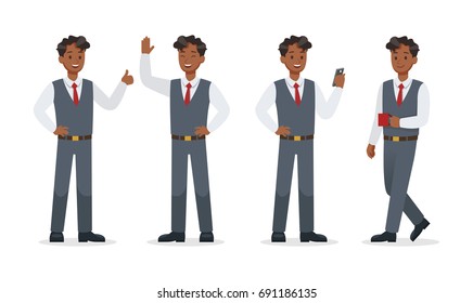 businessman working in office character vector design