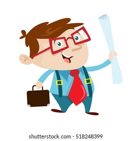 Businessman working in office vector