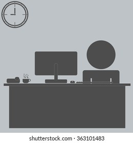 businessman working on computer