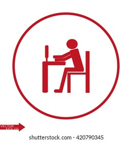 Businessman Working on Computer