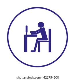 Businessman Working on Computer