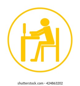 Businessman Working on Computer