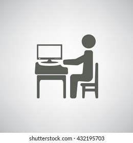 Businessman working on computer