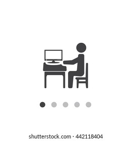 Businessman working on computer