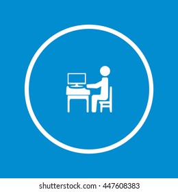Businessman working on computer