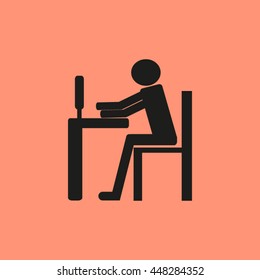 Businessman Working on Computer