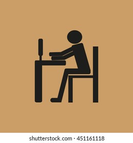 Businessman Working on Computer