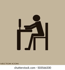 Businessman Working on Computer