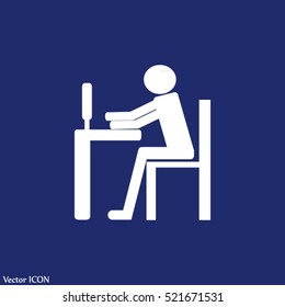 Businessman Working on Computer