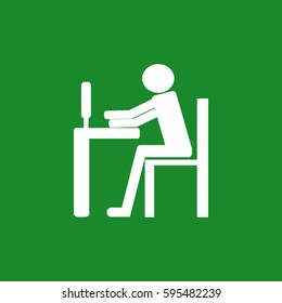 Businessman Working on Computer