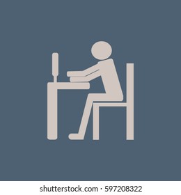 Businessman Working on Computer