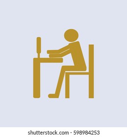 Businessman Working on Computer