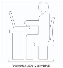  Empresario trabajando en la ilustración de vectores de computadoras