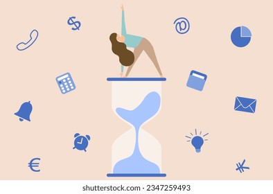 Businessman is working with overwhelm work, busy office worker, businessman is with overwhelmed work, work life not balance vector, working with deadline approaching vector, productivity work vector.