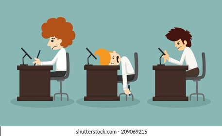 Businessman working time , eps10 vector format