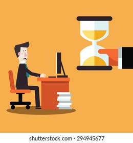 Businessman working under pressure. Workplace stress