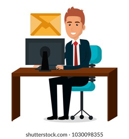 businessman in workplace character