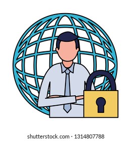 businessman world security