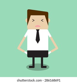 Businessman would be bankrupt. Vector