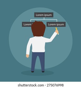 businessman writing plan