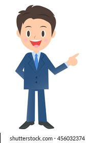 Businessman you plug in the horizontal finger