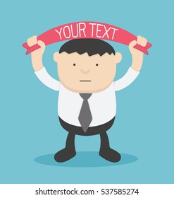 Businessman Your text board