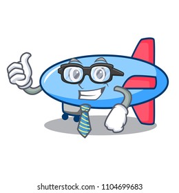 Businessman zeppelin character cartoon style