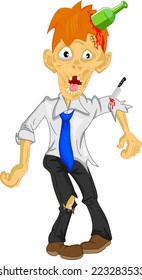 businessman zombie cartoon