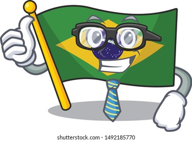 BusinessmanBusinessman flag brazil isolated with the cartoon