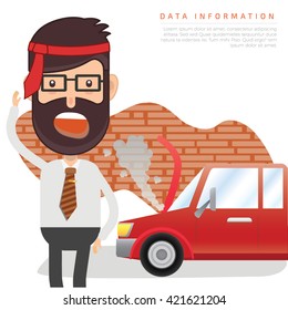 Businessman,employee concept design on clean background,vector