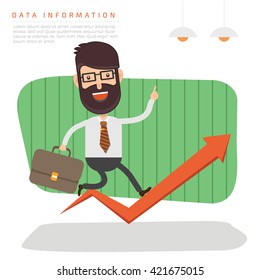 Businessman,employee concept design on clean background,vector